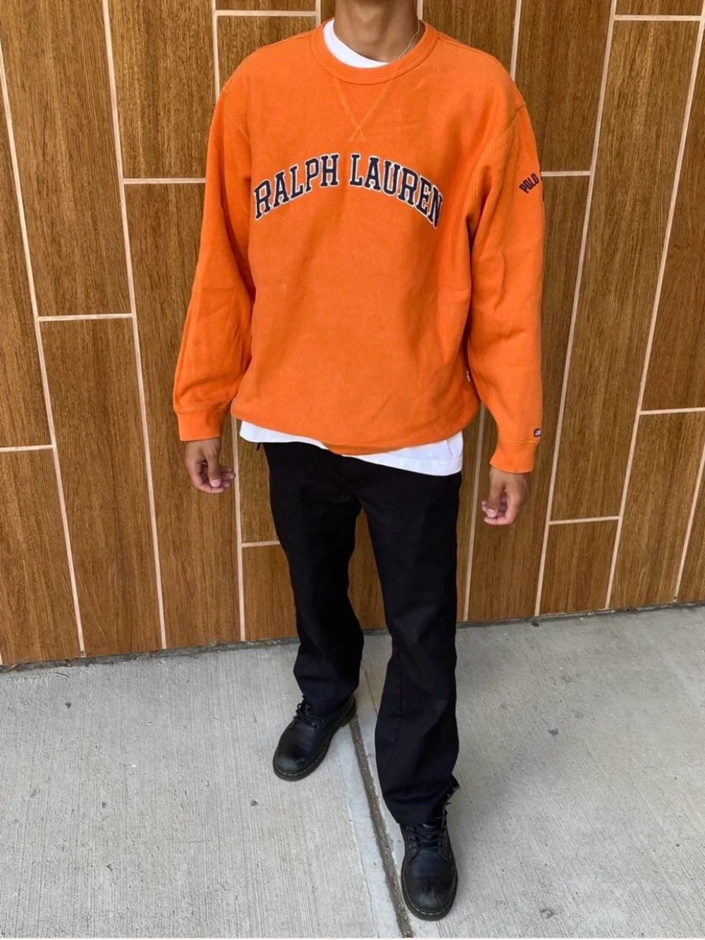Polo Ralph Lauren Orange Logo Crewneck Sweatshirt